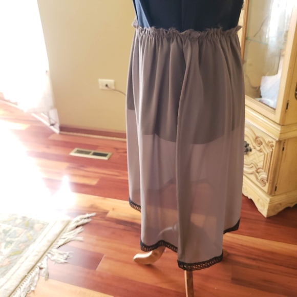 MARNI | TAUPE ELASTICIZED WAIST SHEER SILK SKIRT - Picture 5 of 10